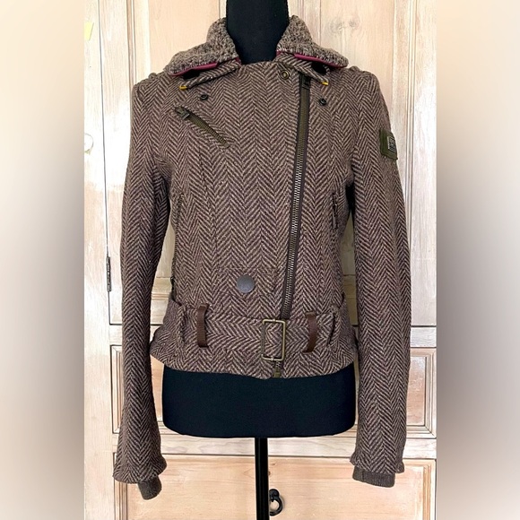 Superdry Herringbone Moto Jacket - Picture 1 of 13